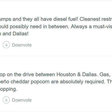 Remember Foursquare? Buc-ee's got rave reviews.