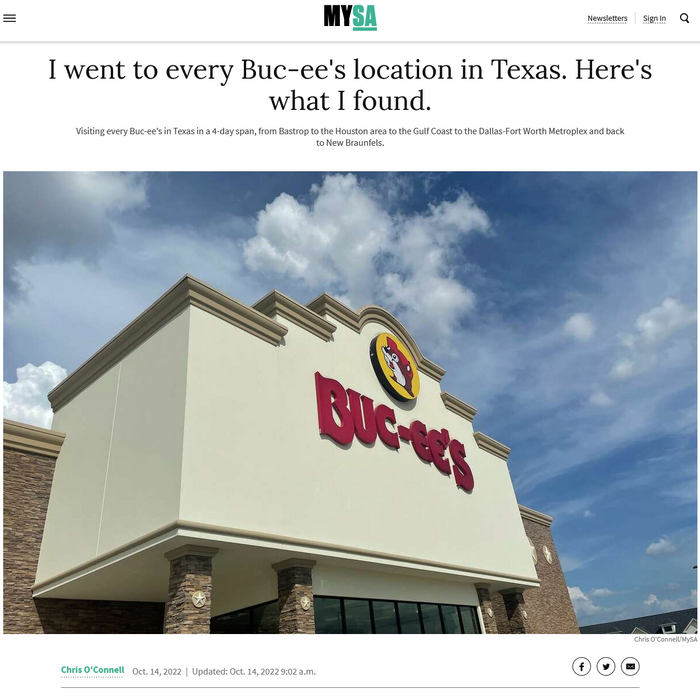 Another Dude Embarked to Visit All the Buc-ee's in Texas