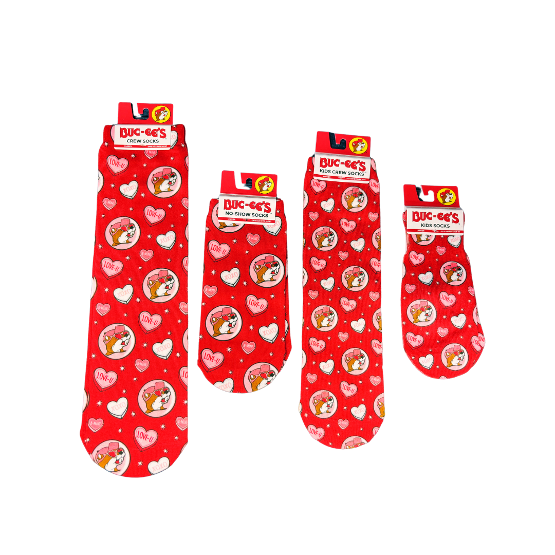 Buc-ee's 2024 Valentine's Day Socks