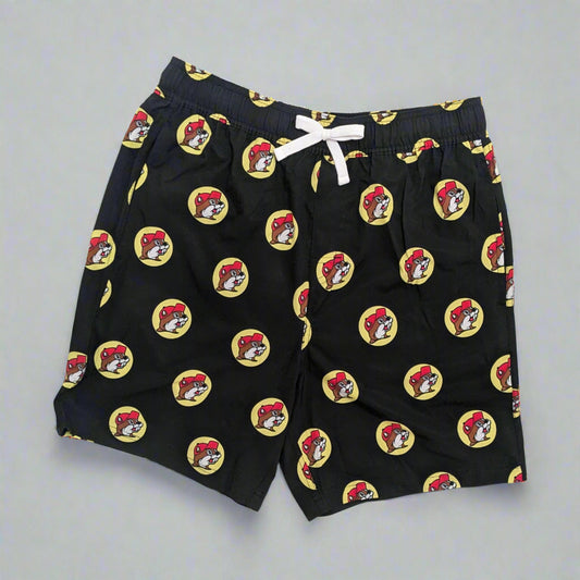 Buc-ee's Black Logo Swim Trunks