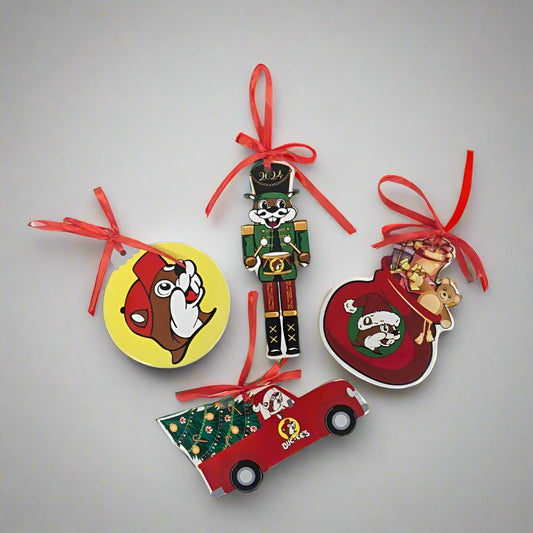 Buc-ee's Christmas Flat Ceramic Ornaments