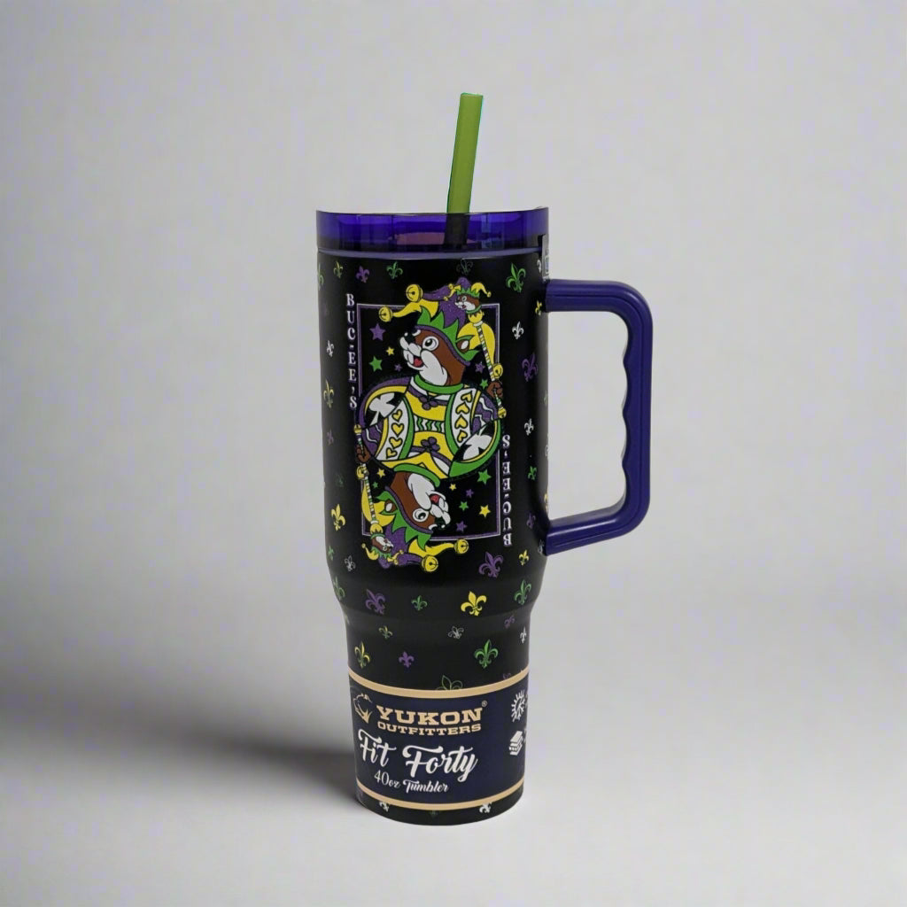 Buc-ee's Mardi Gras 2025 Tumbler 40oz.