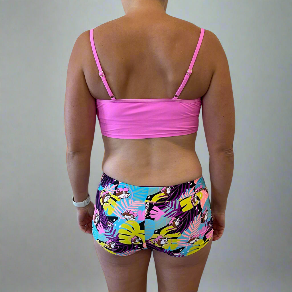 Buc-ee's Pink Logo Swim Set Backside