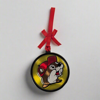 Buc-ee's Christmas Disc Foil Ornaments