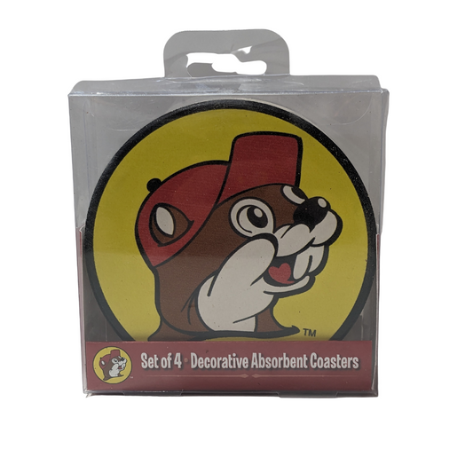 Buc-ee's Set of 4 Absorbent Coasters