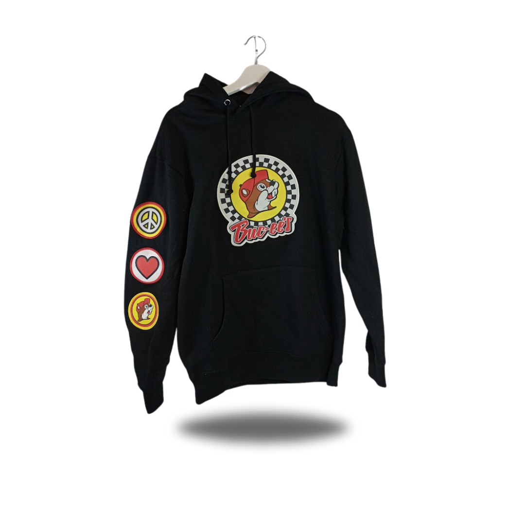 Buc-ee's Black Racing Hoodie