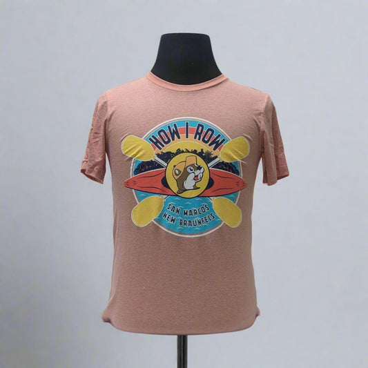 Buc-ee’s “How I Row” Coral T-Shirt