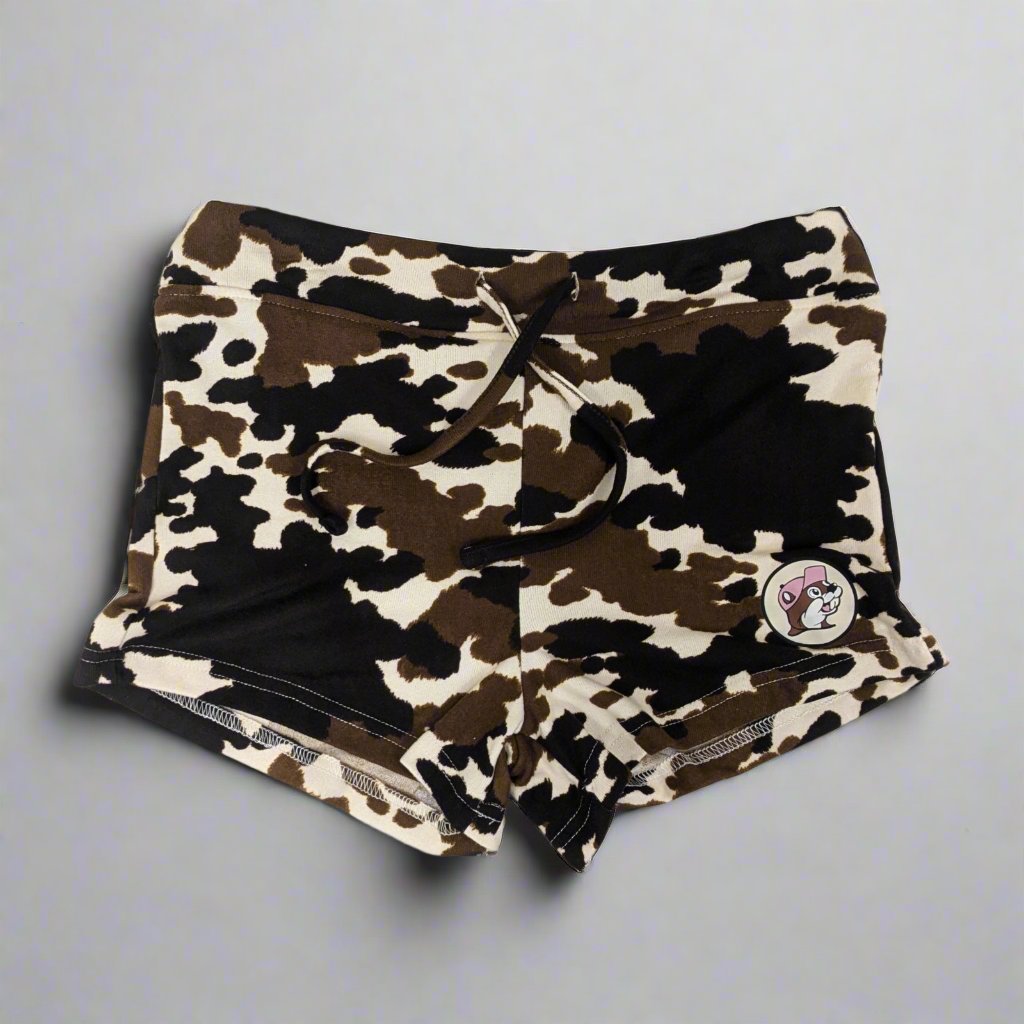 Buc-ee’s Loungewear Shorts - Cozy Cow Print Edition