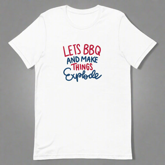 Texas Snax Let's BBQ and make thing Explode tee-shirt