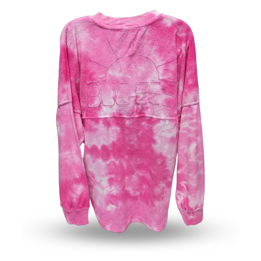 Buc-ee's Pink Tie-Dye Terry Top