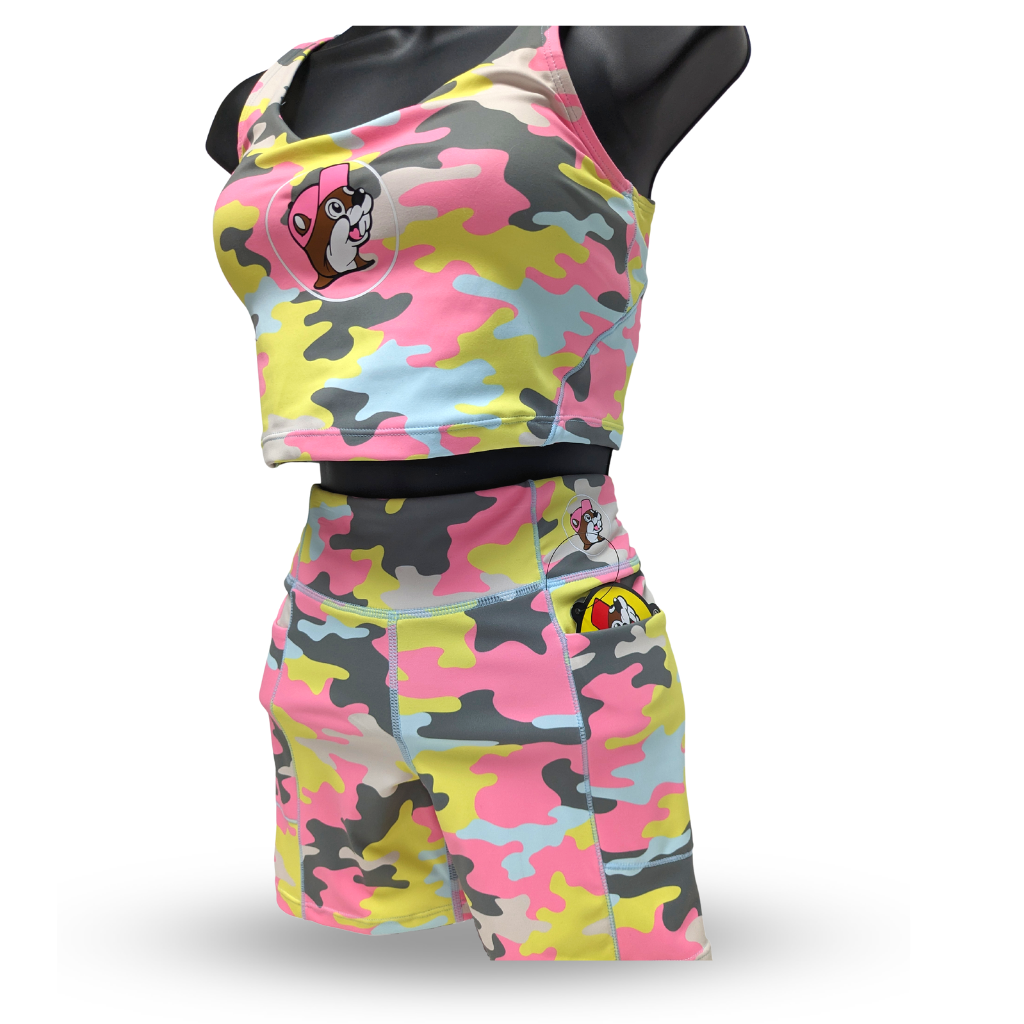 Buc-ee's Camo Athletic Crop Top