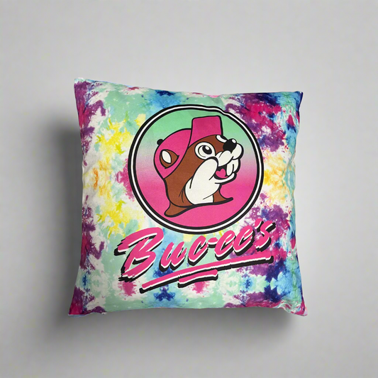 Buc-ee's Tie-Dye Pillow