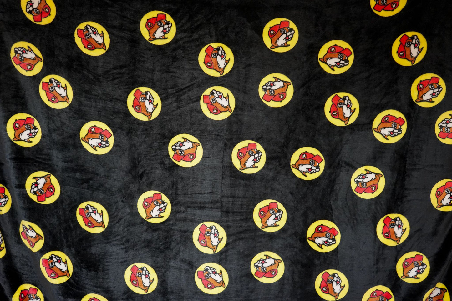 Buc-ee's Fuzzy Black Logo Blanket