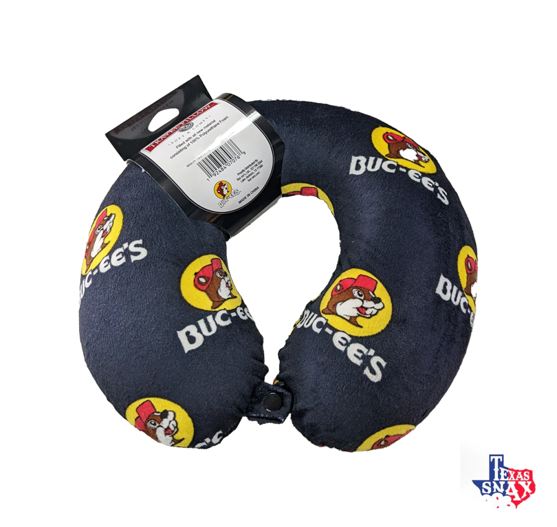 Buc-ee's Black Logo Neck/Travel Pillow